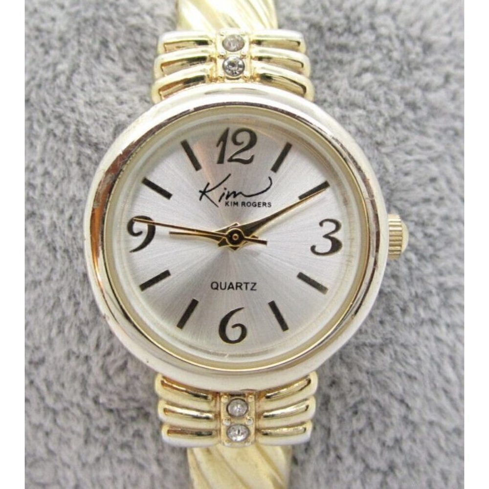 Women's Kim Rogers Quartz Analog 24mm Dial Causal Round Bangle Watch (D906) BK18